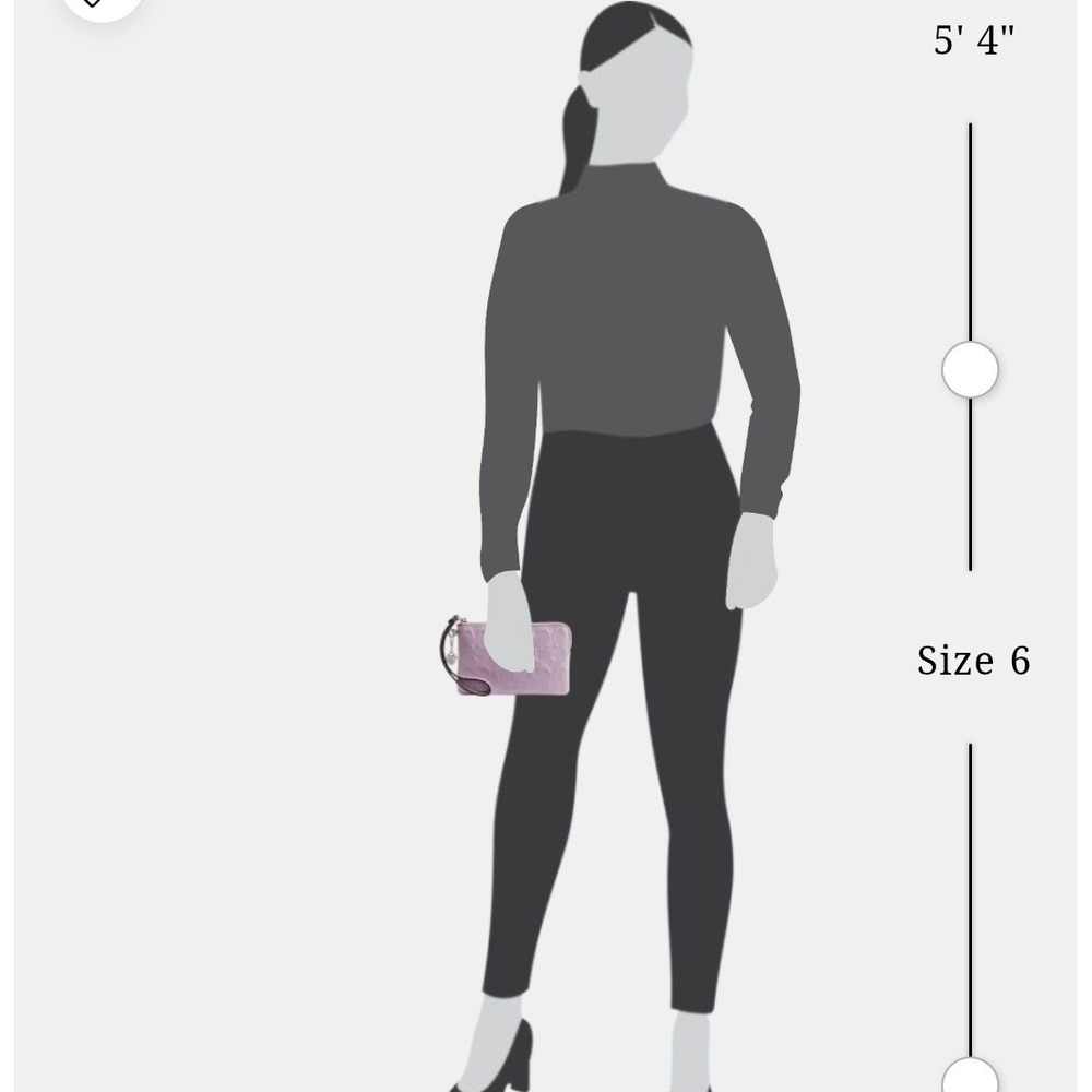 Coach Corner Zip Wristlet Womens OS Purple Like New Patent Leather Heart CDF04 - Picture 3 of 5